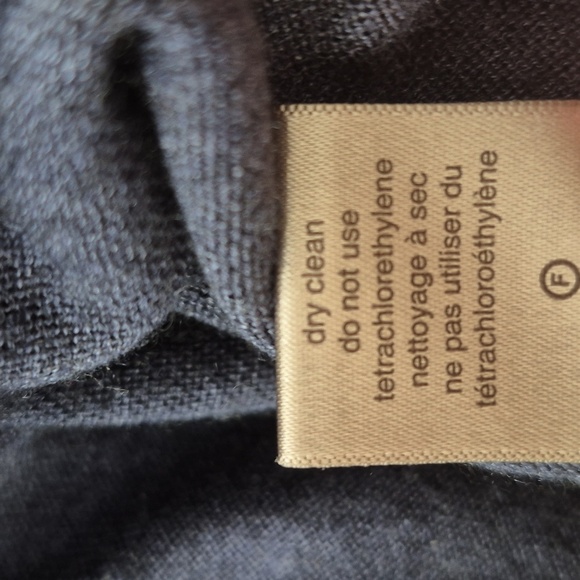 NWOT John Varvatos Artisan Pete Crew Silk Cashmere Blend Sweater Sz L Navy Blue - Picture 12 of 12